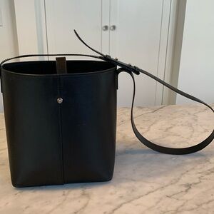 Black leather Jenni Kayne bucket bag